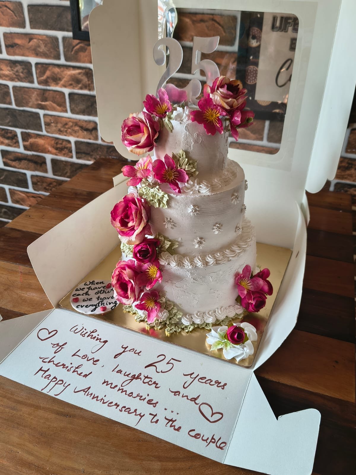 Handmade celebration cake